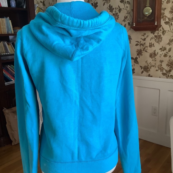 Hollister Full Zip Hooded Sweatshirt Cotton Blend Light Green Size L - Picture 5 of 8